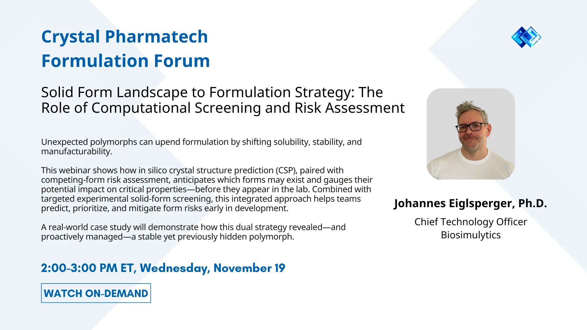 Solid Form Landscape to Formulation Strategy: The Role of Computational Screening and Risk Assessment